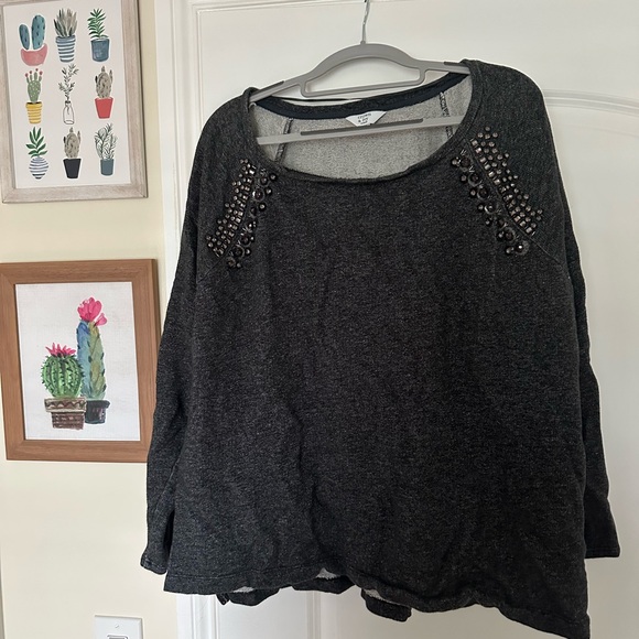 crown & ivy Charcoal Embellished Tunic - Picture 5 of 6